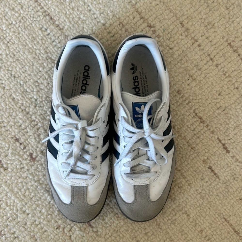 Adidas Sambas OG Shoes Cloud White/Core Black/Gum M6.5/W7.5